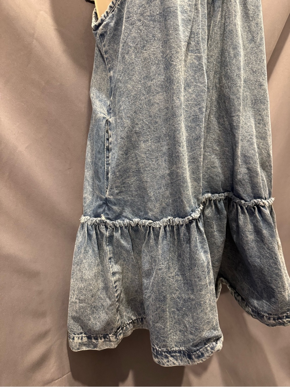 Denim Dress for Women Tie Shoulder Sleeveless Denim Mini Dress Casual Flowy - Picture 9 of 11